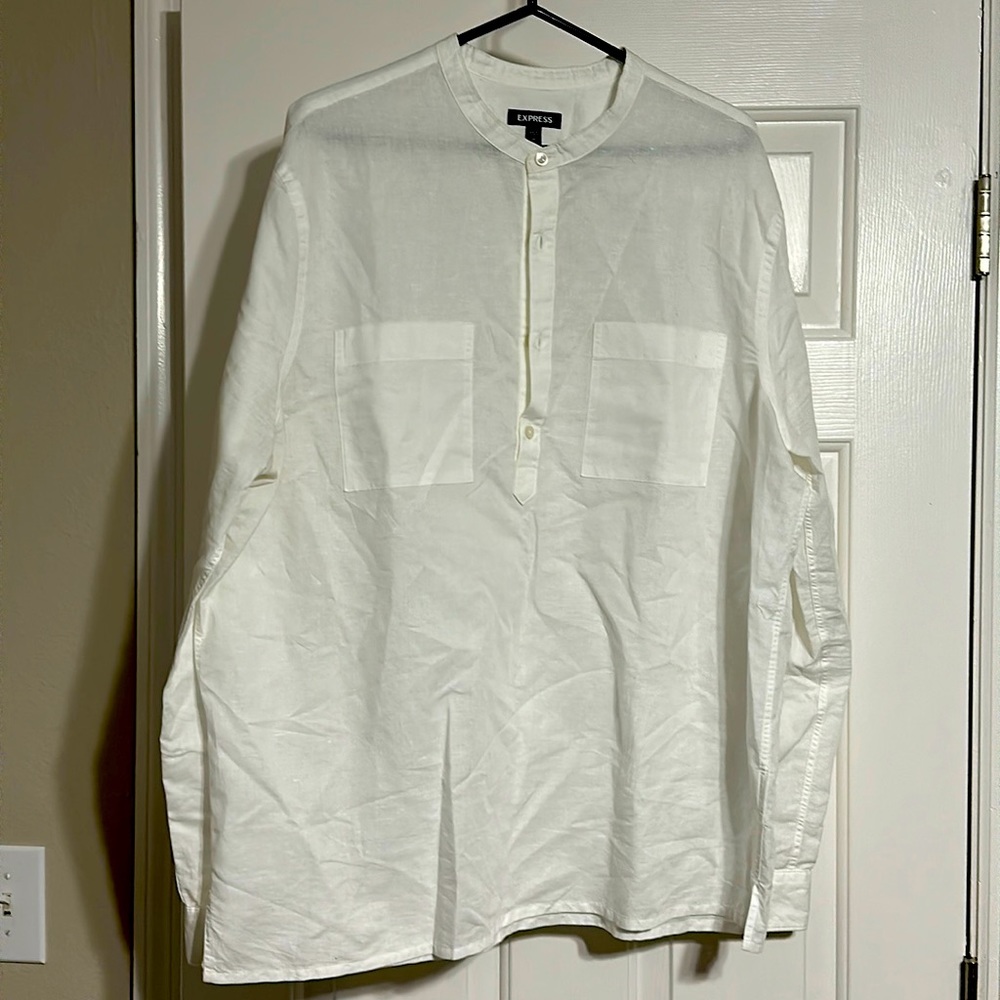 Tunic linen blend shirt
